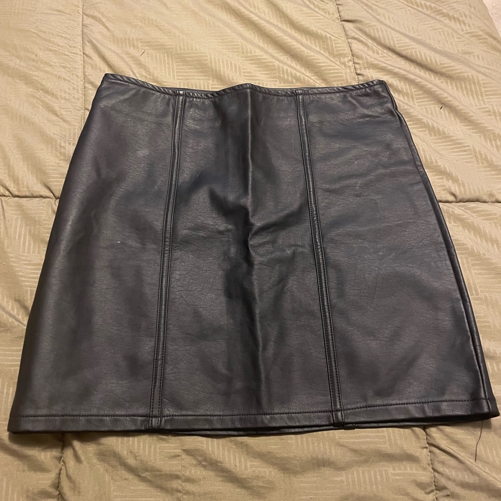 NWOT Say What Leather Mini Skirt